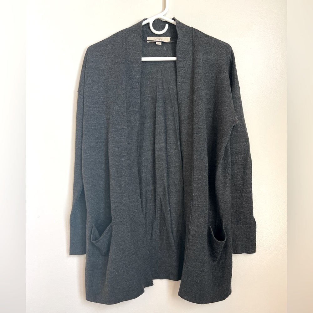 Loft boyfriend open cardigan sweater
